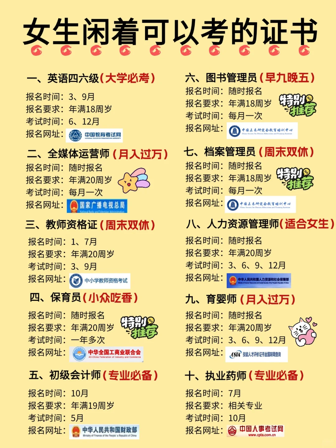 女生空闲别摆烂，考个证书狠狠提升自己！