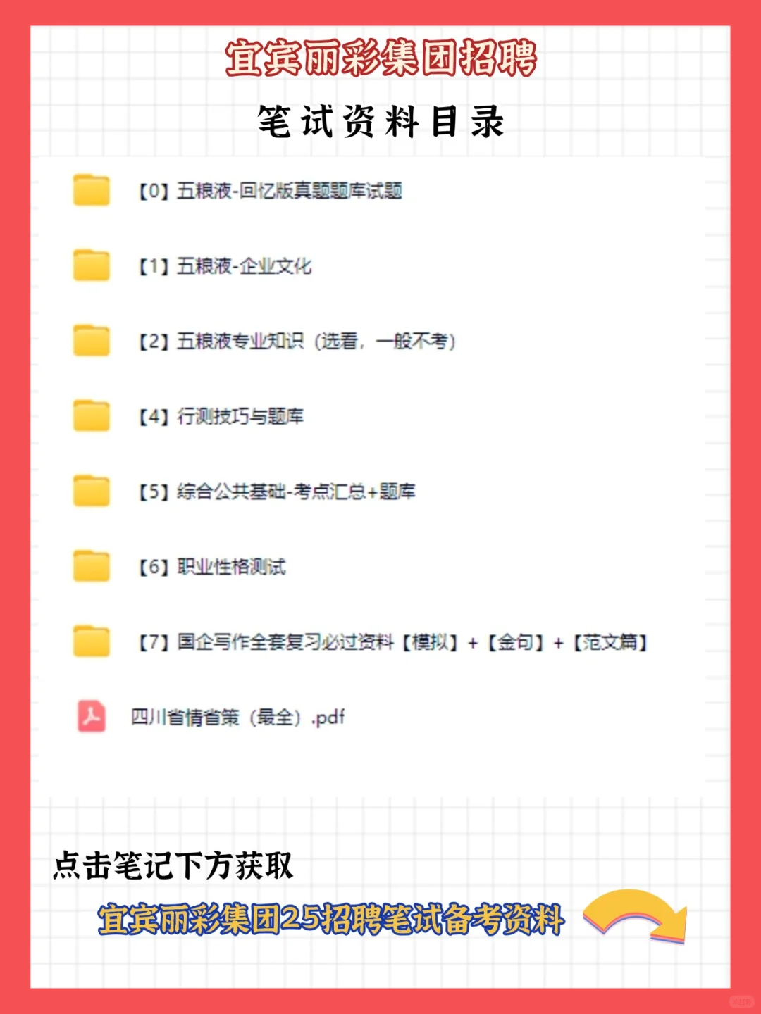 🔥五粮液丽彩集团笔试，就考这些，抓紧背