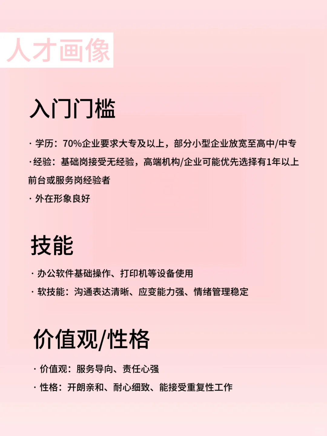 每天了解一种职业—前台