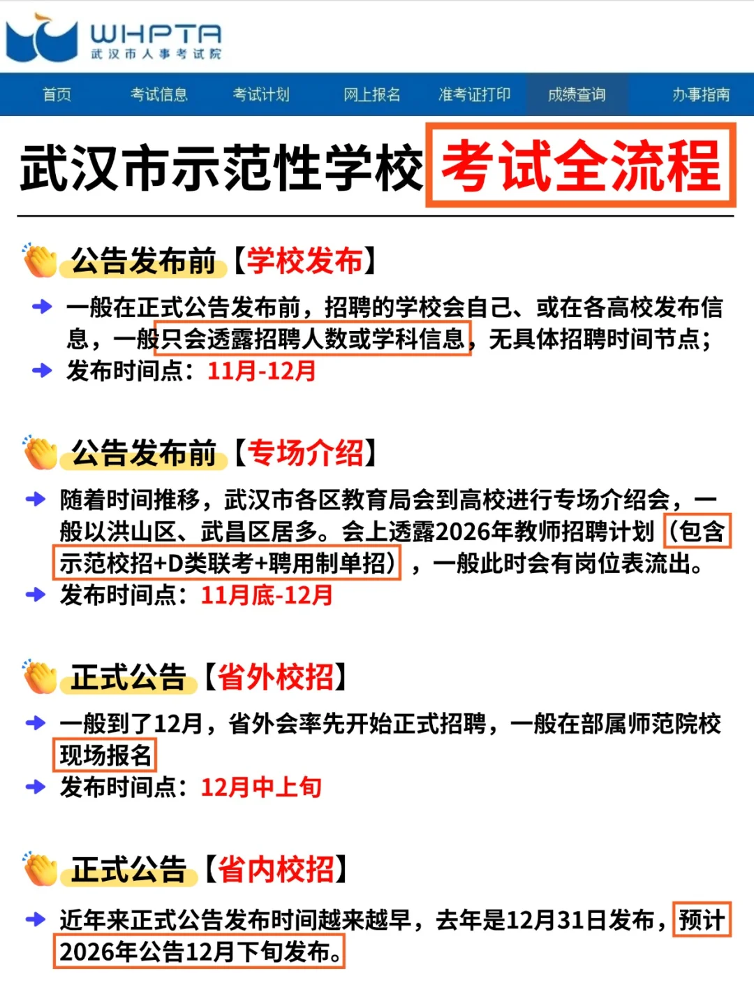 武汉示范性学校招聘全流程！保姆级时间线