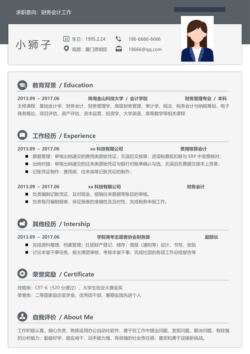 可编辑修改的 word简历模板!应届生直接用👍