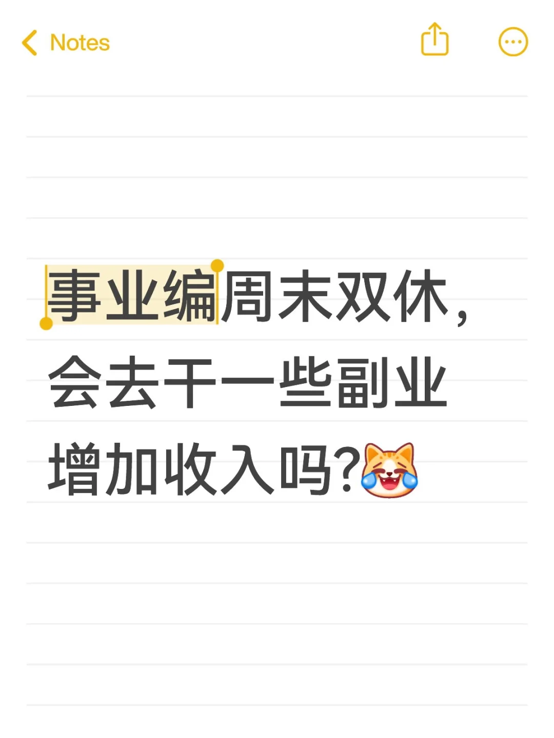 事业编周末