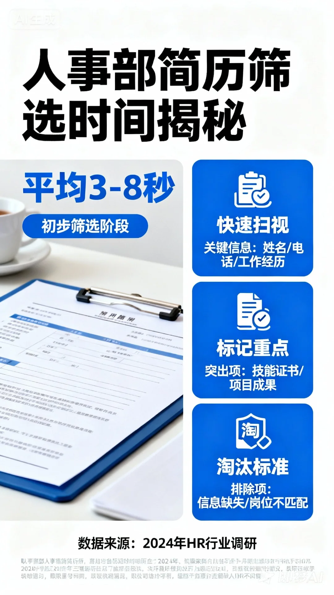 人事部简历筛选时间揭秘