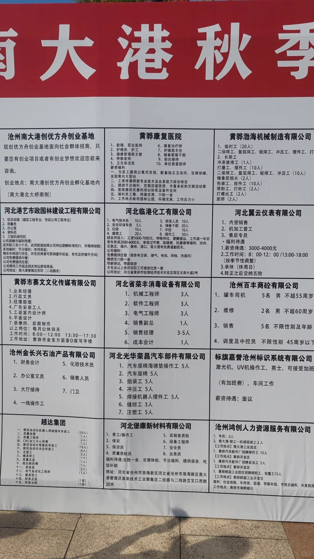 南大港社会招聘会