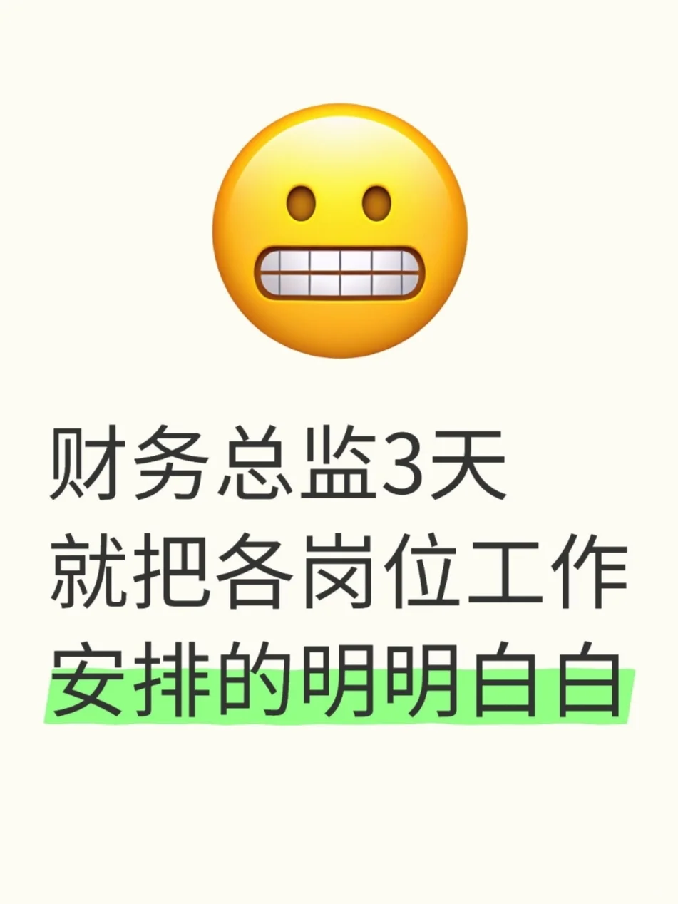 新来的财.务总监，三天就把各岗位