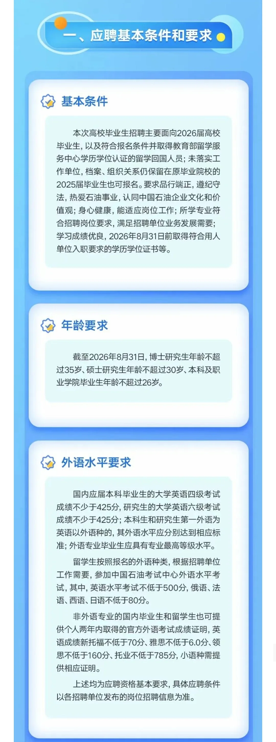 中国石油启动2025年秋季高校毕业生招聘