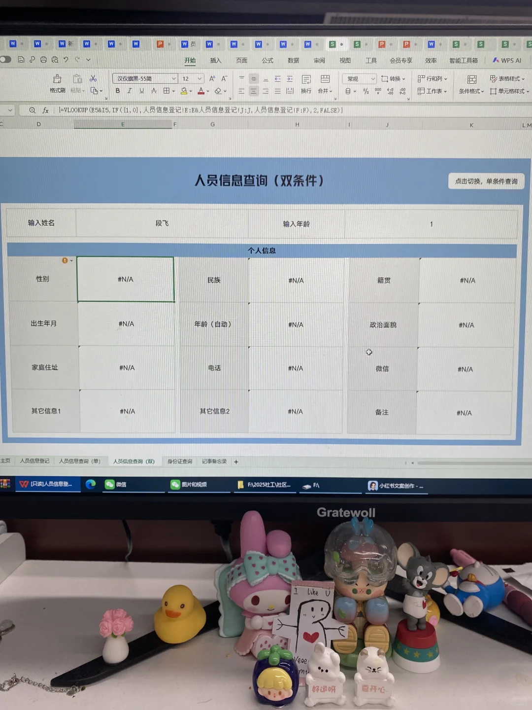 前社区书记留下的人员信息登记系统，真的牛