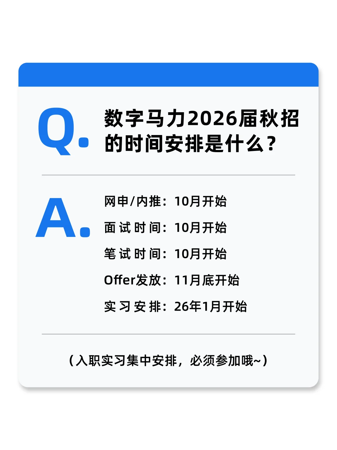 2026届数字马力秋季校园招聘FAQ-简历投递