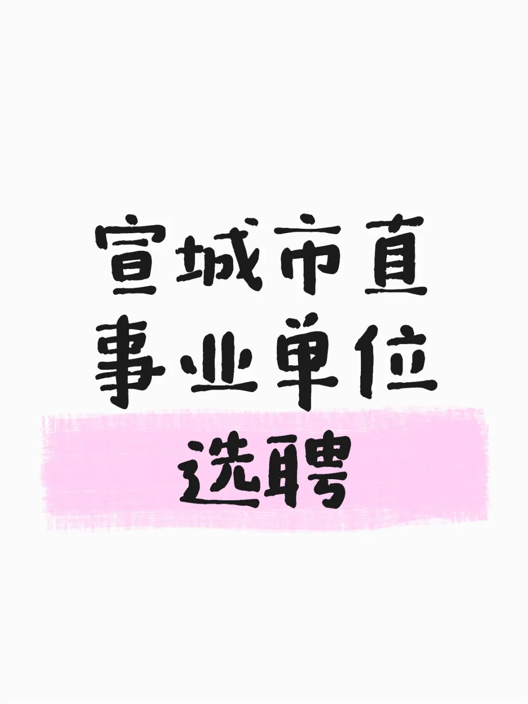 宣城市直事业单位选聘