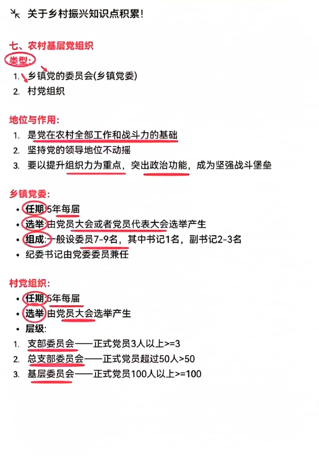 公基〡乡村振兴知识点