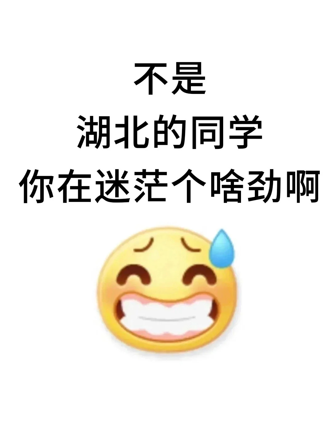 不是，湖北的同学你在迷茫个啥劲啊！