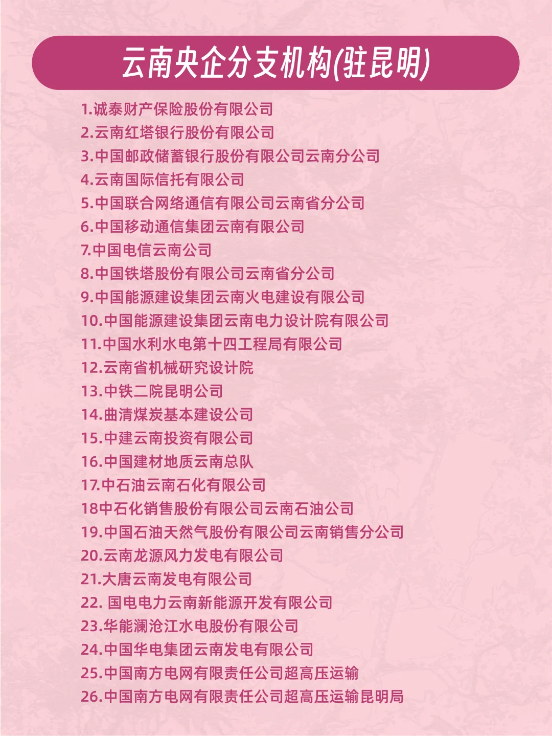 一定要去的央国企——昆明篇