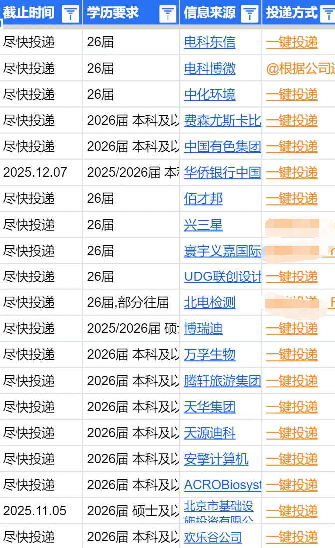 10.18北京秋招扎堆开，部分免笔试！