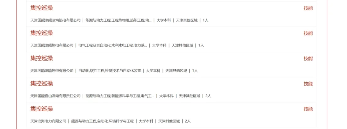能源集团天津招聘48人