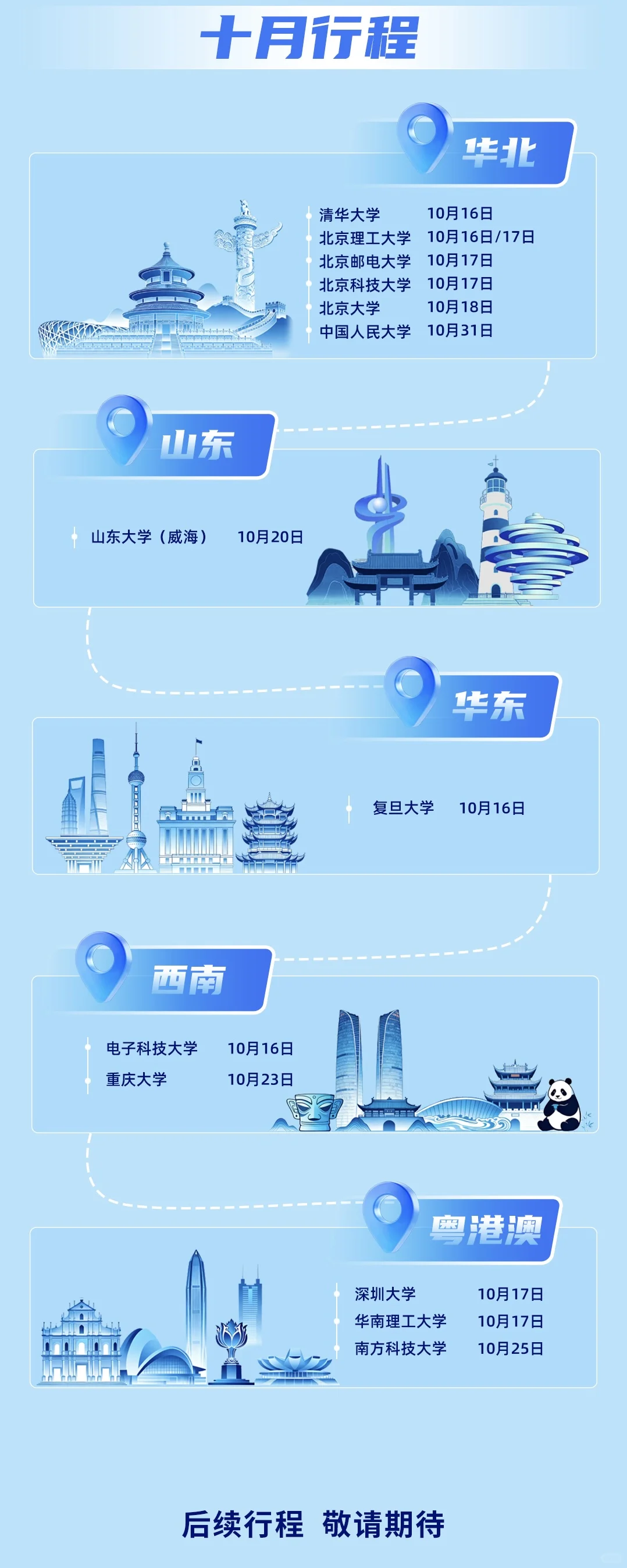 10月行程安排🔛睿创微纳2026届校园招聘