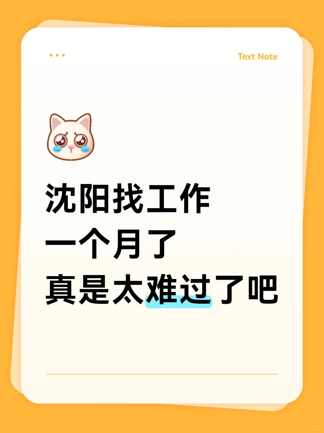 在沈阳找工作可能就是工作吧