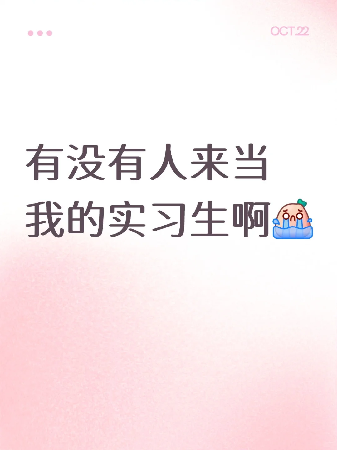 高贵的实习生宝子请看我一眼
