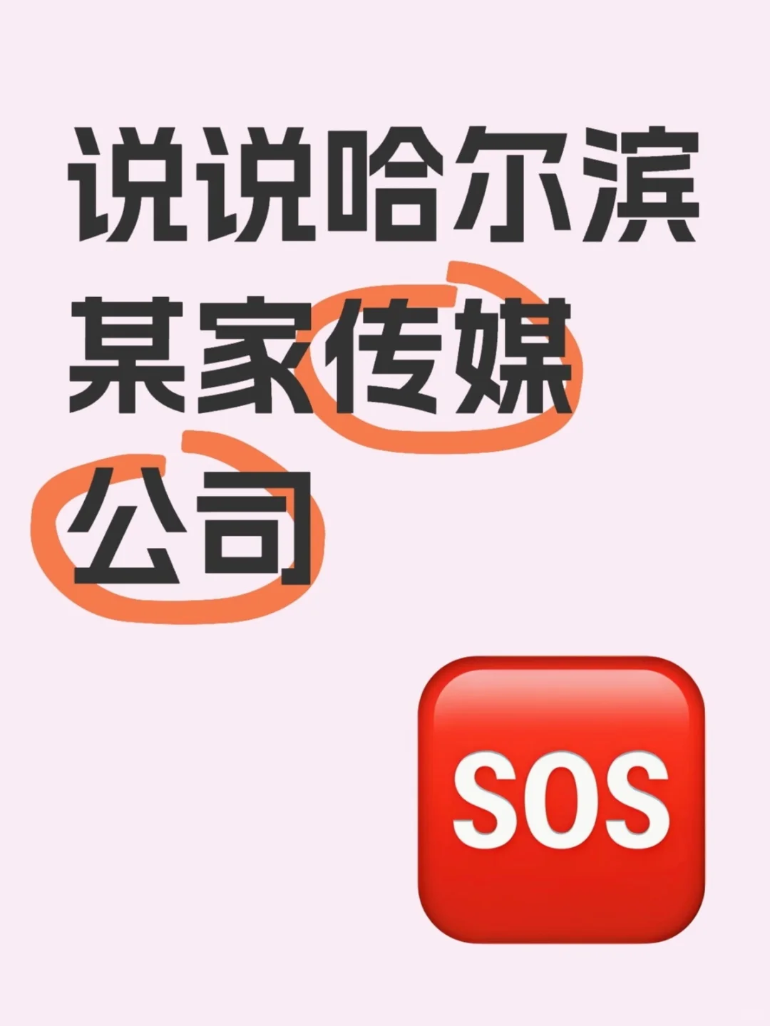 避雷哈尔滨某家传媒公司