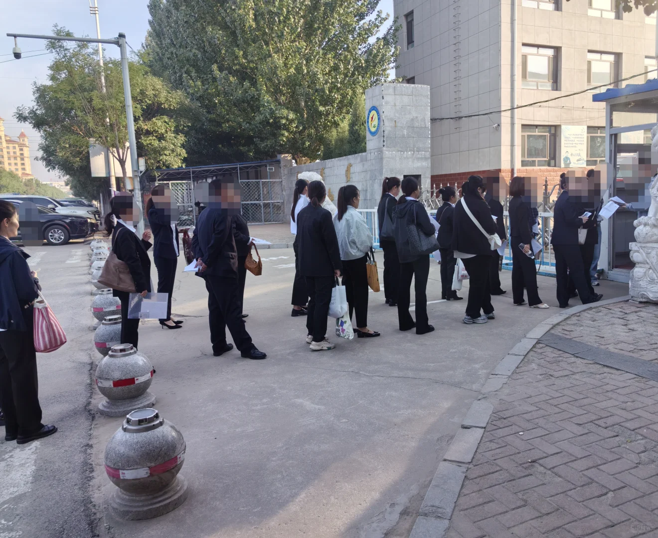 阜蒙县社区面试现场