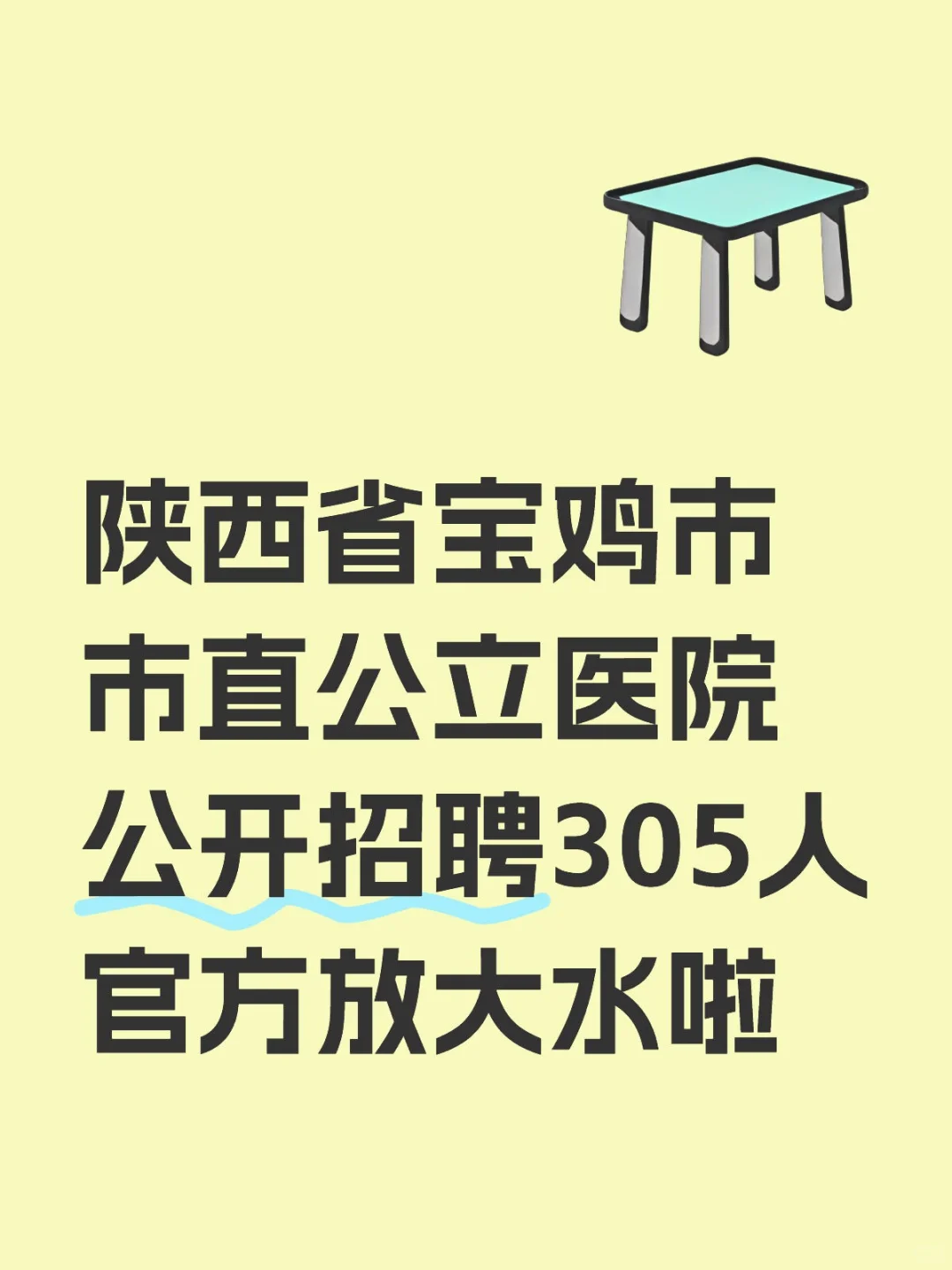 陕西省宝鸡市市直公立医院招聘，放大水啦