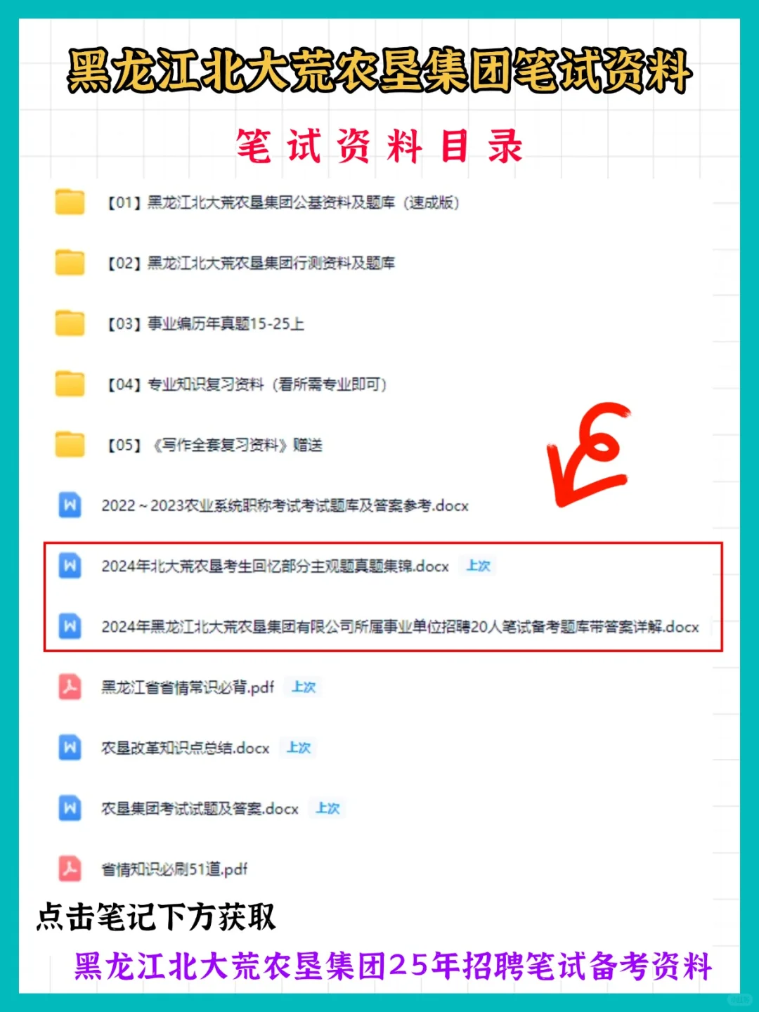 黑龙江北大荒农垦集团招人啦！附备考资料