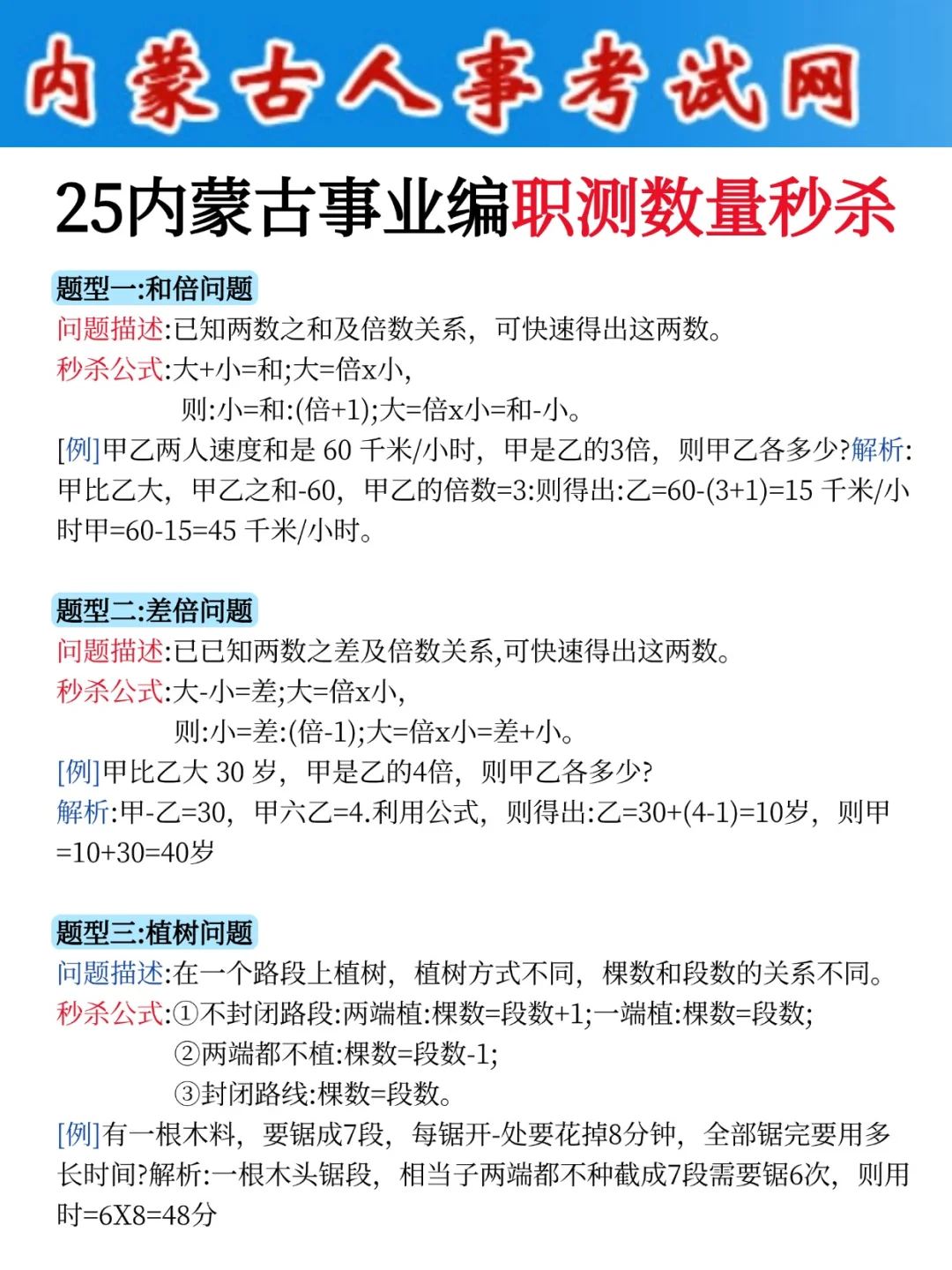 友情提醒：内蒙古事业编别裸考，背完保底12