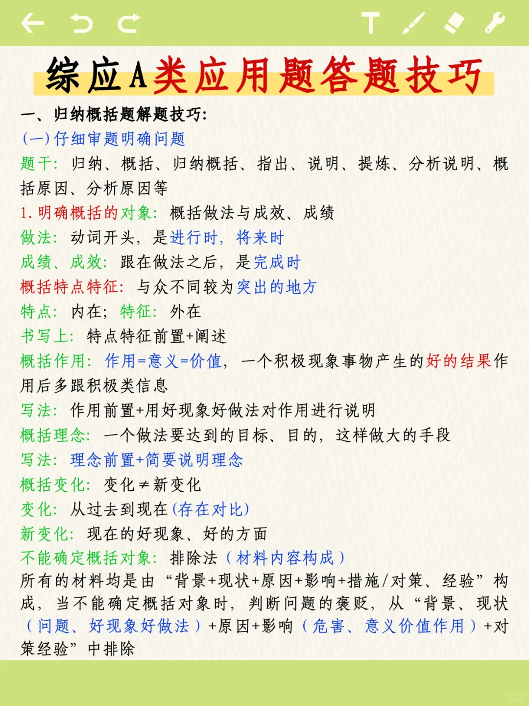 下周六综应A类就这24页纸，5h背完保底120分