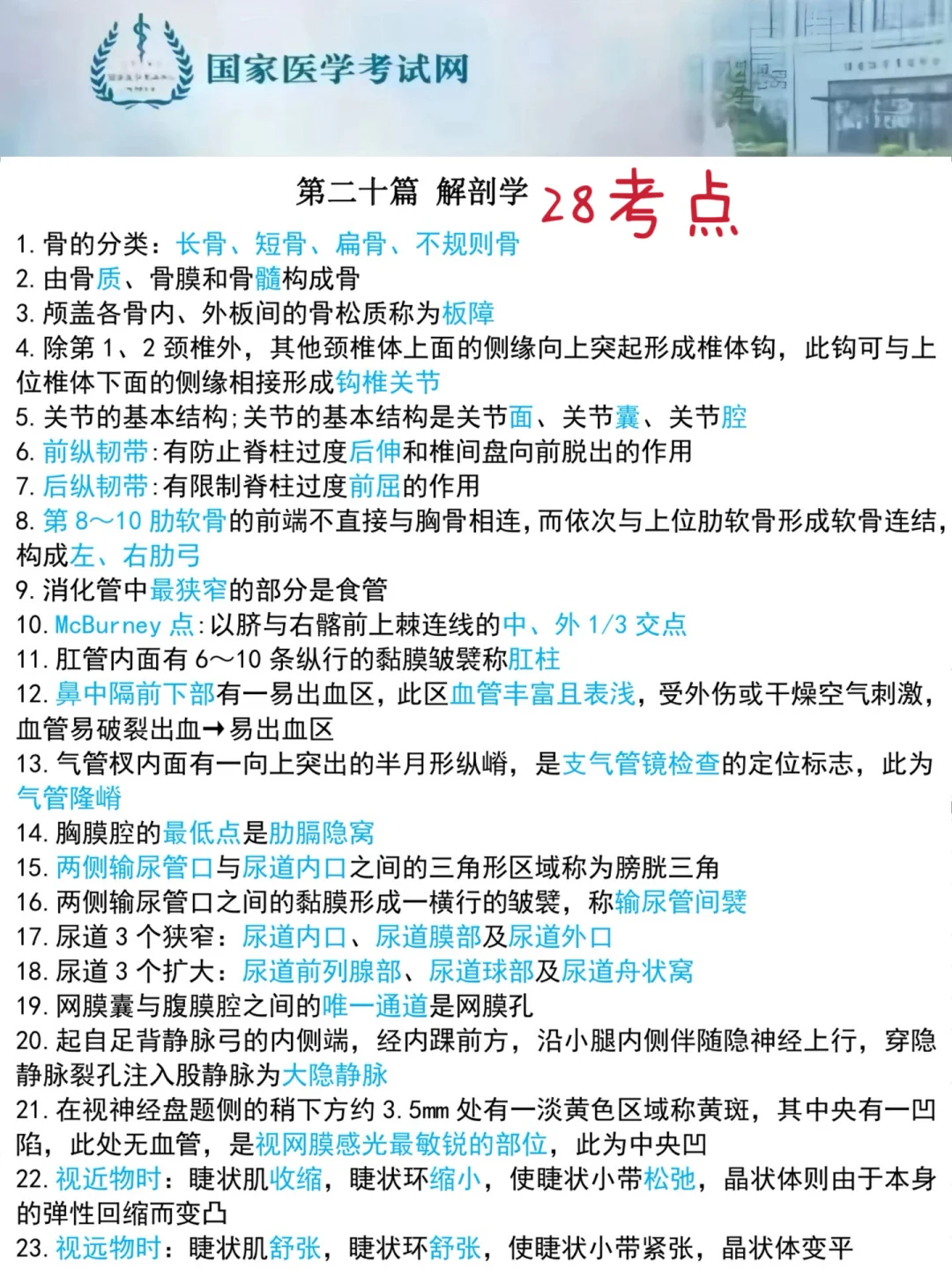 临床执业笔试第一单元别放弃，熬夜背完115分