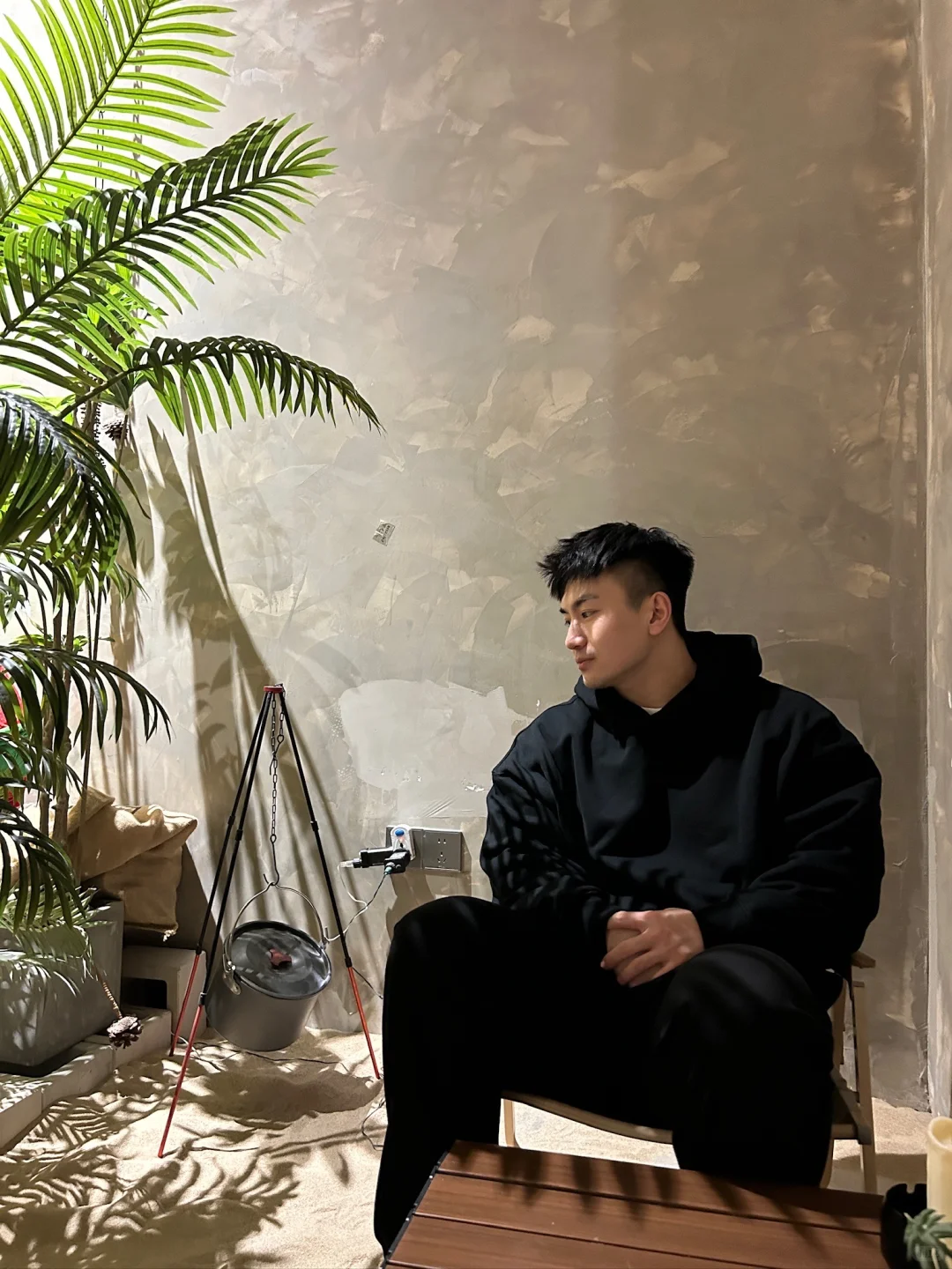 拍照略显尴尬