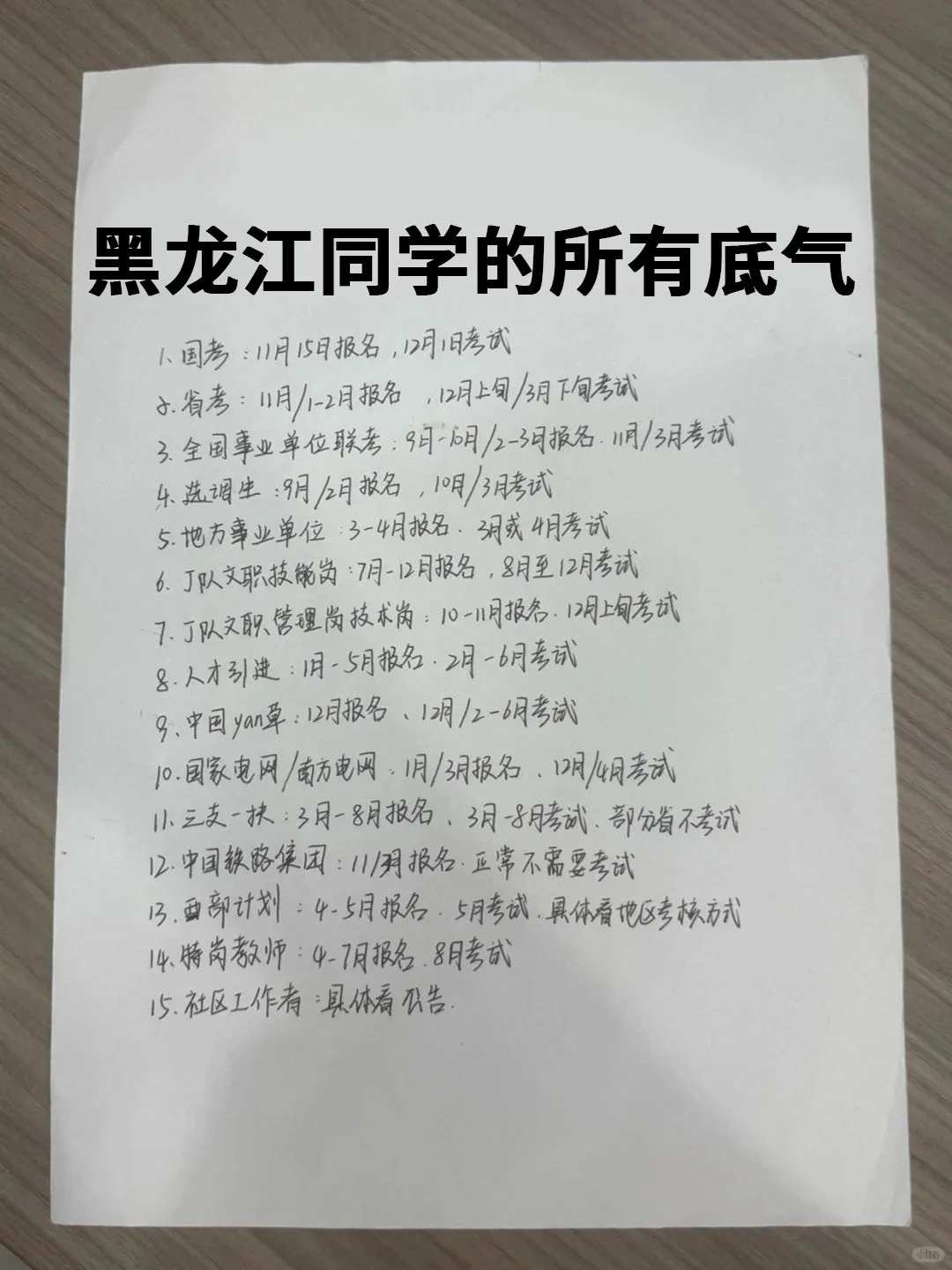 黑龙江同学的所有退路！！