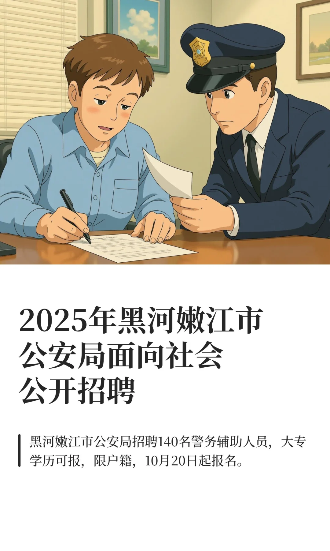 2025年黑河嫩江市公安局面向社会公开招聘