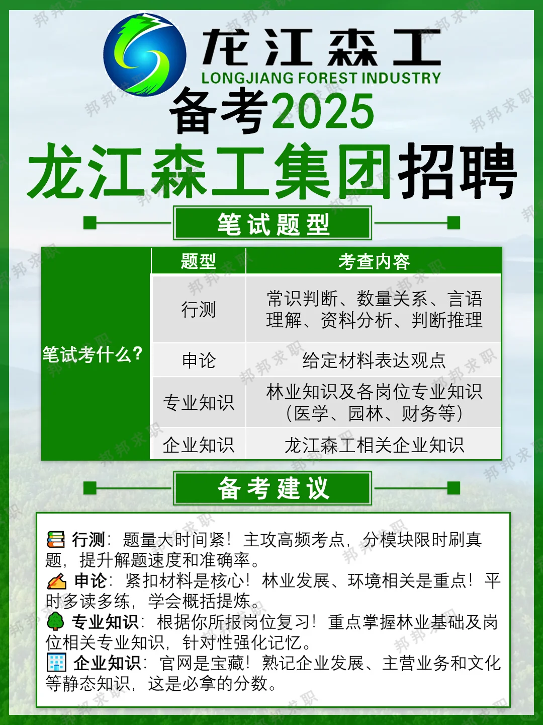 2025龙江森工集团招聘笔试备考攻略
