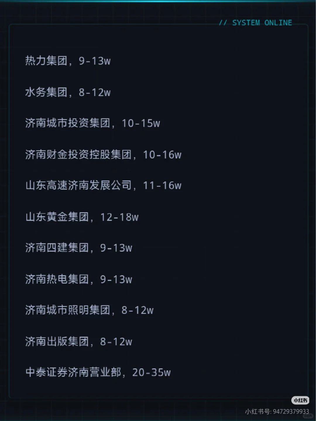 济南的高薪资单位