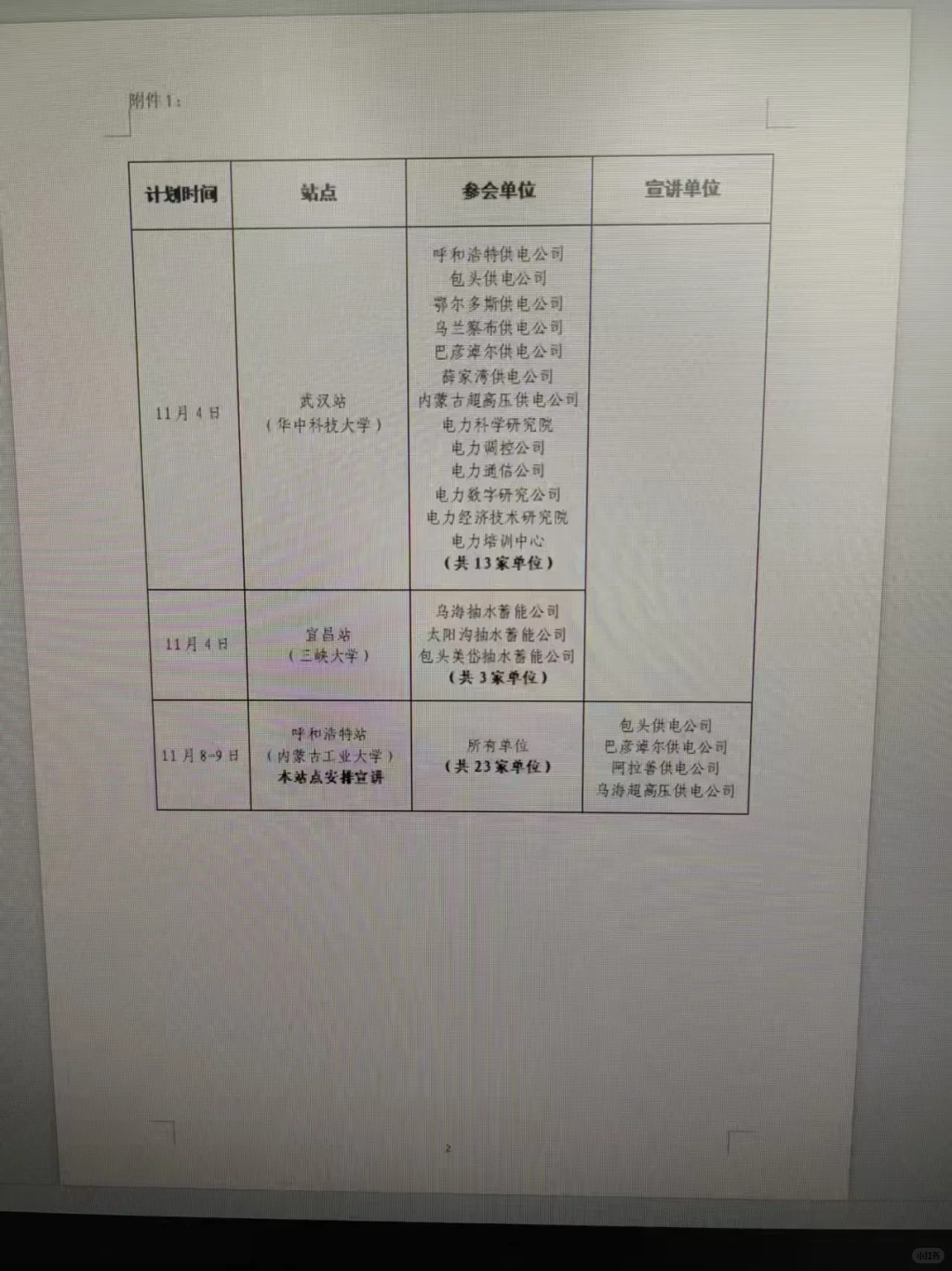 内蒙古电力提前批-线下行程已出