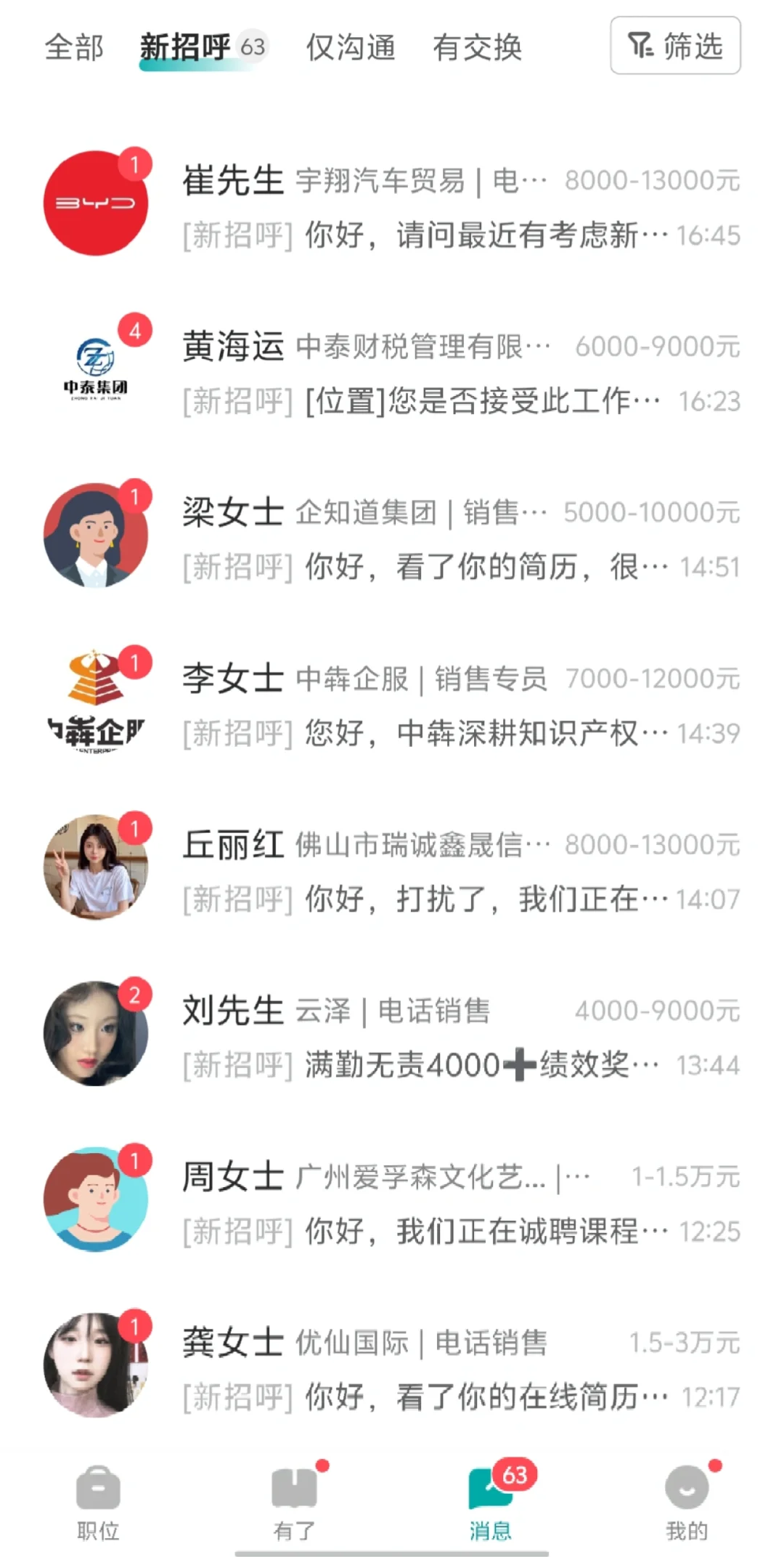 当你觉得Boss找工作没人回你的时候