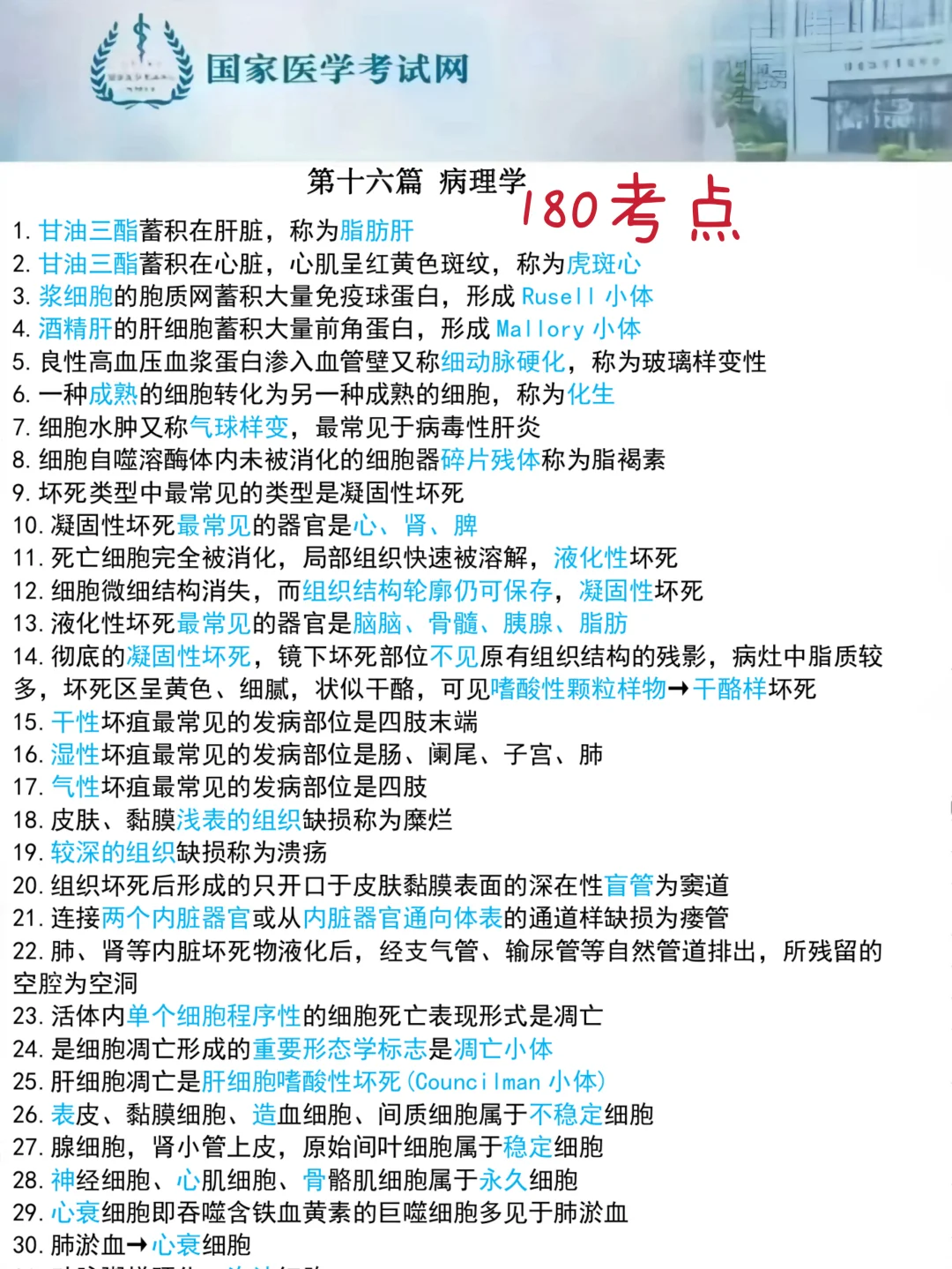 临床执业笔试第一单元别放弃，熬夜背完115分