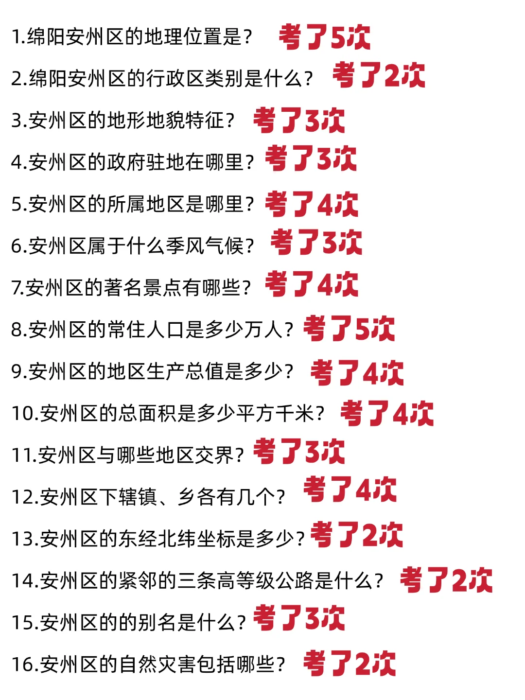 25绵阳安州区社区工作者招聘，大概率考这些