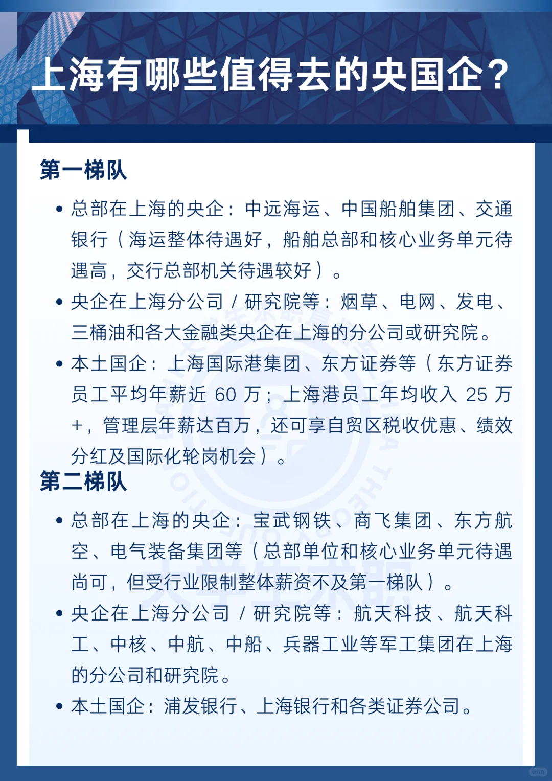 上海有哪些值得去的央国企？