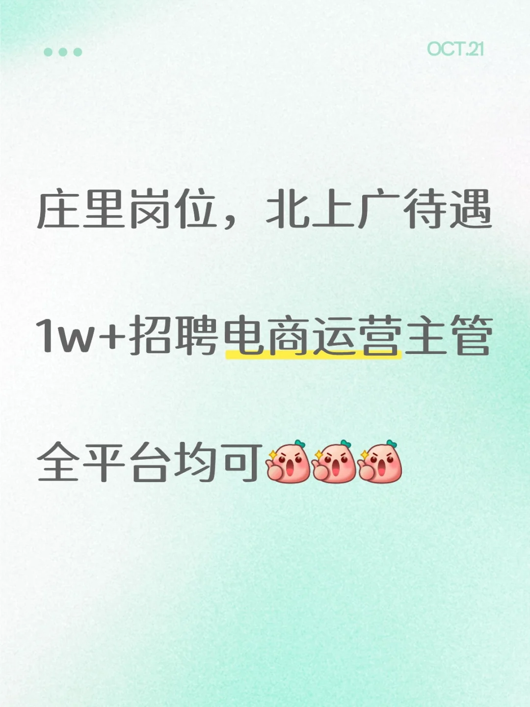 1w+招聘电商运营主管