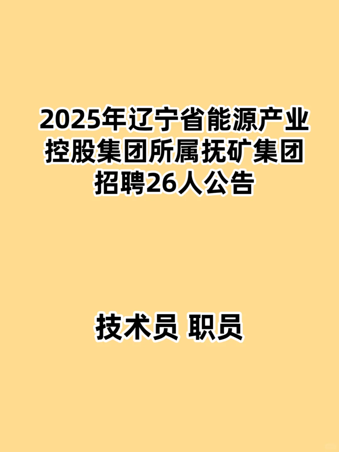 2025年抚矿集团所属抚矿集团招聘26人公告