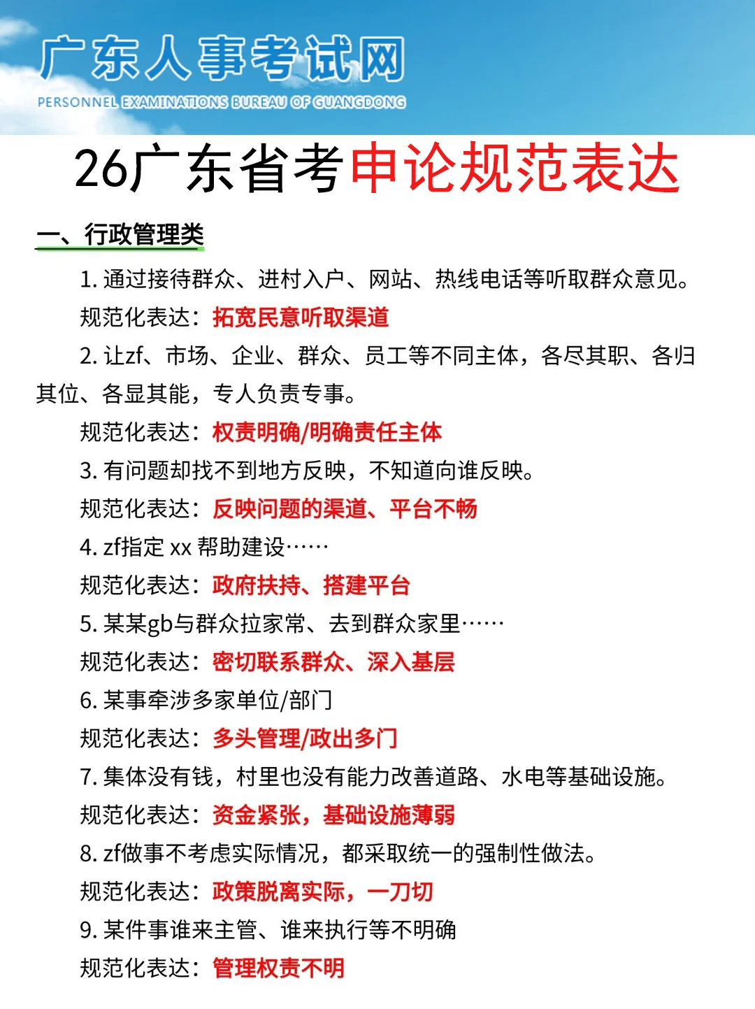 12.7广东省考就这8页纸，7天背完保底85分
