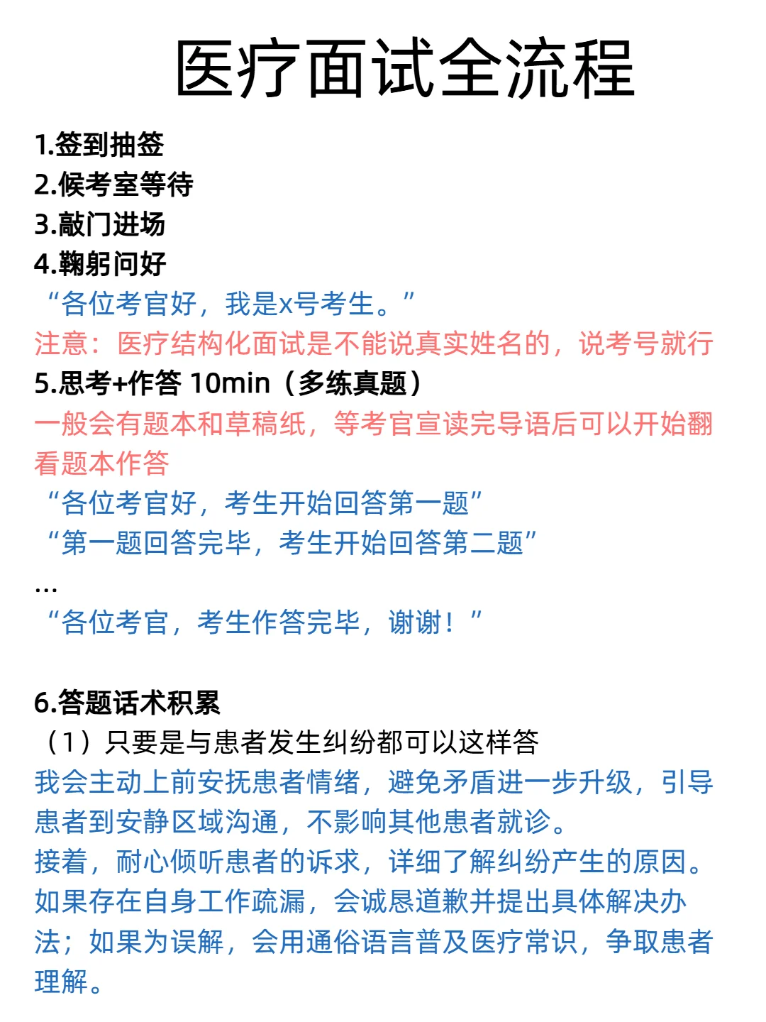 4张纸搞定：医疗结构化面试