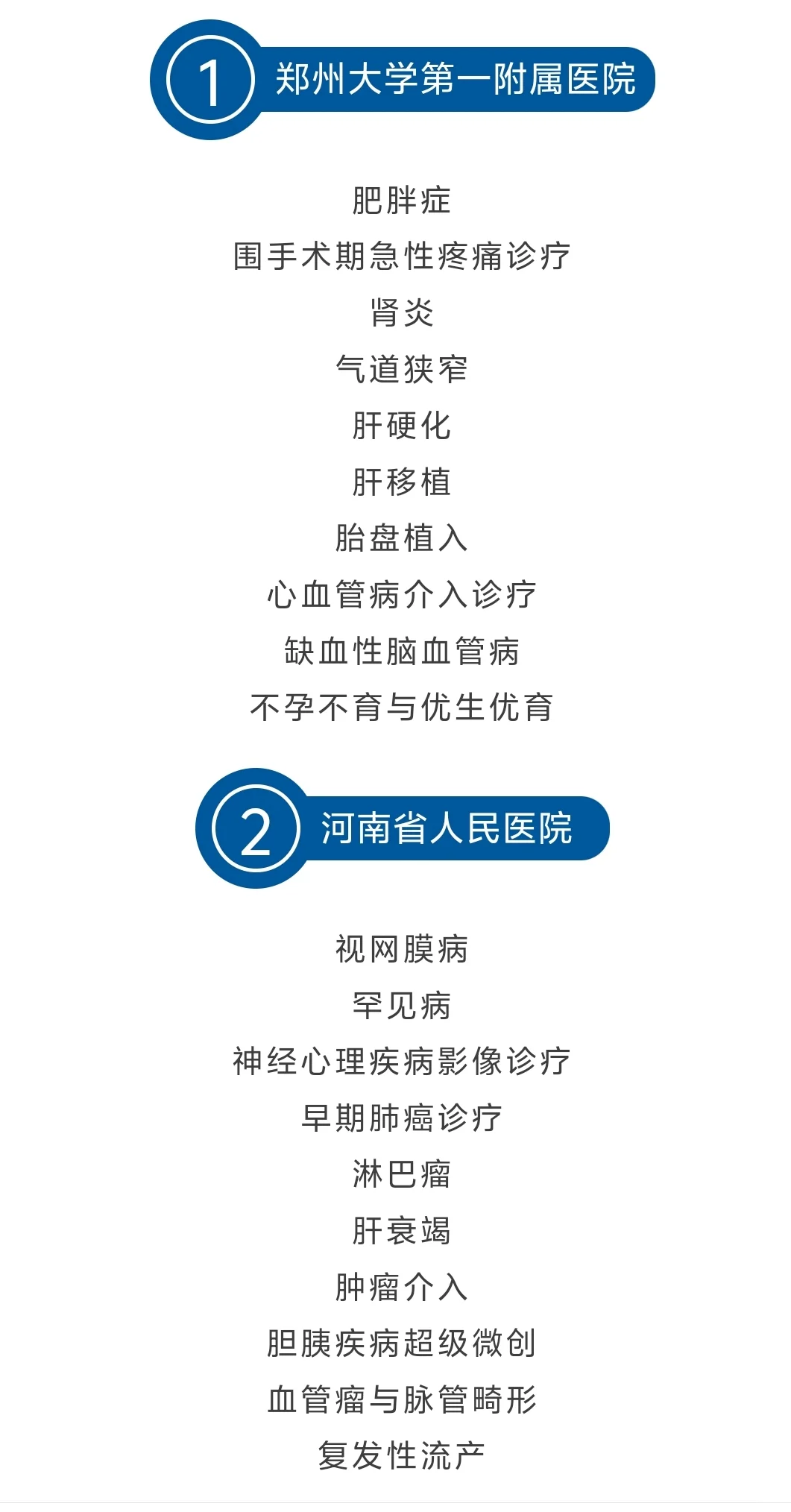河南知名三甲医院特色科室推荐