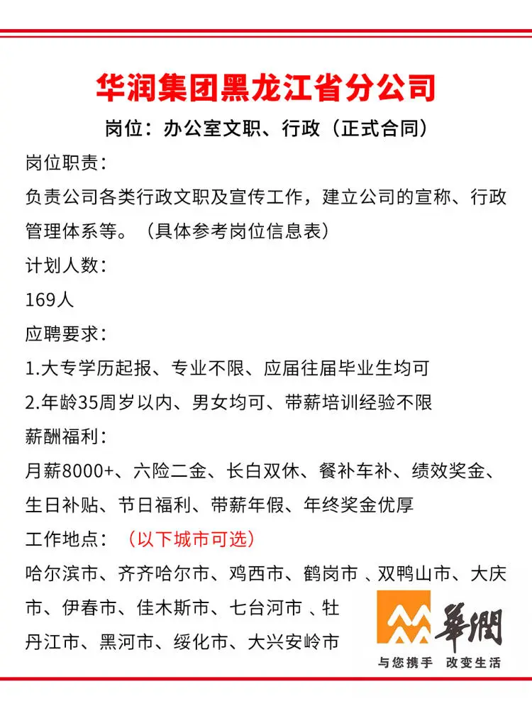 华润集团黑龙江分公司🎉正式合同～投就中