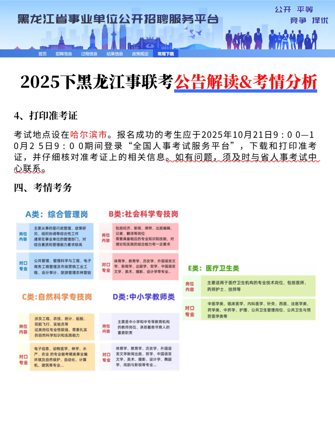 25下黑龙江事联考|重要时间点招聘人数汇总