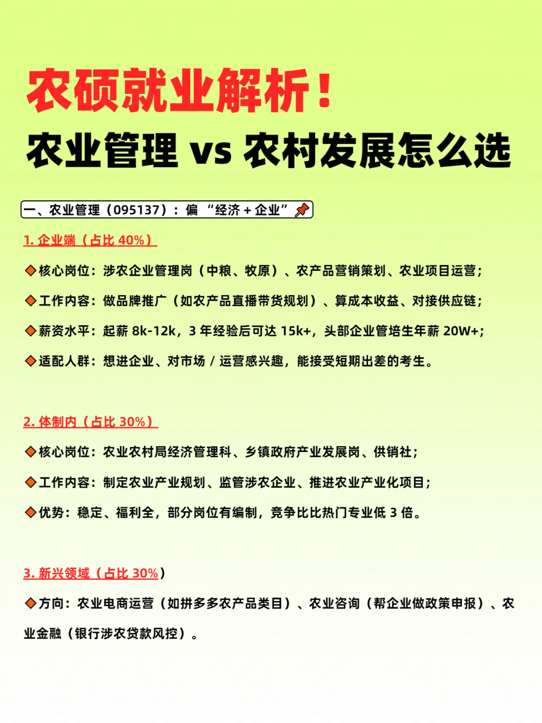 农硕就业解析！农业管理 vs 农村发展怎么选