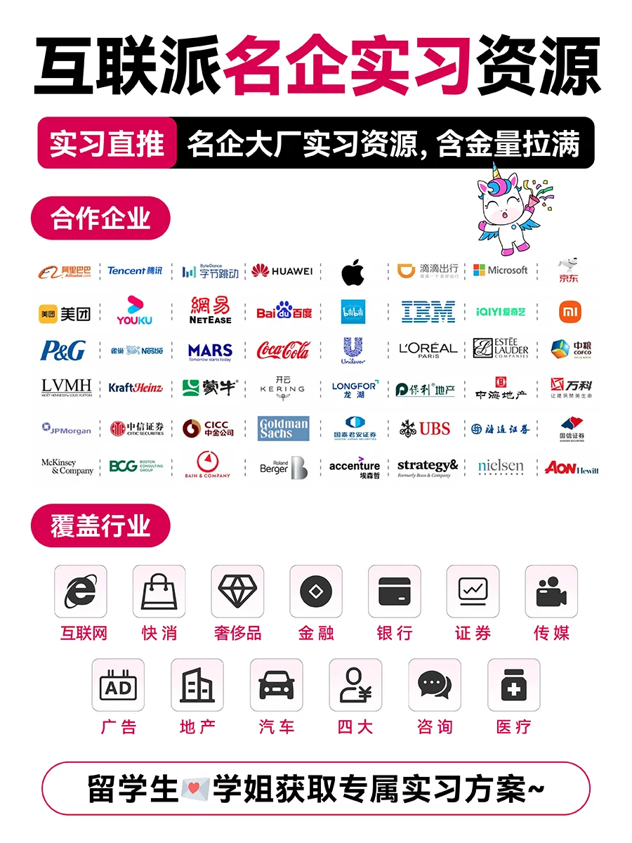 商科留学生高含金量实习机会！0经验可投！