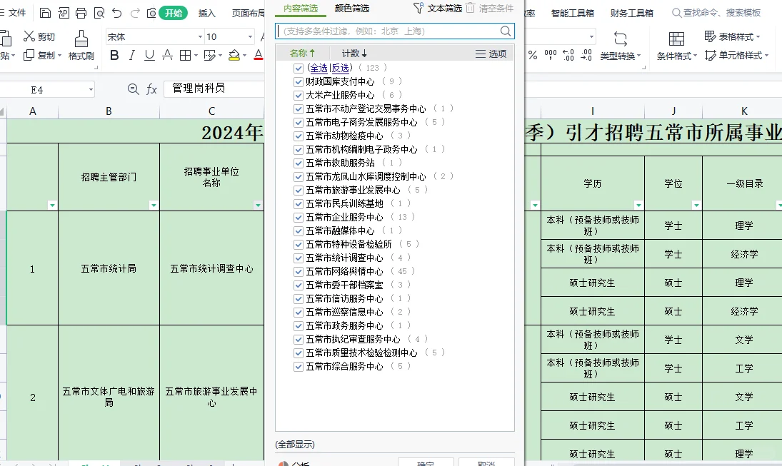 【事业单位】哈尔滨五常市事业单位引才50人