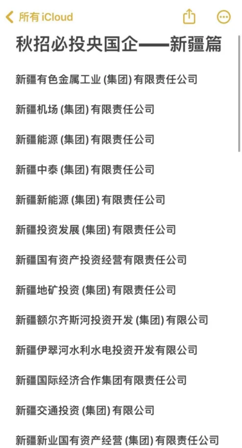 秋招必投央国企——新疆篇