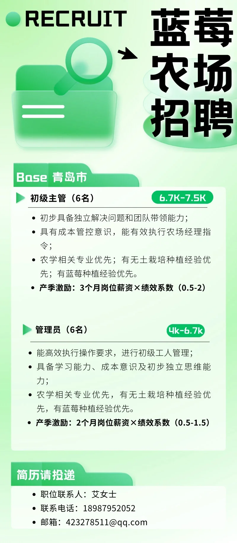植游职有 / 招“农场主理人”base 两城市